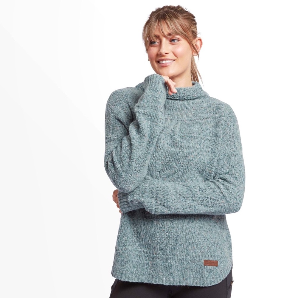Sherpa Adventure Gear | Yuden Pullover Sweater Speckle Knit Mock Neck Size S